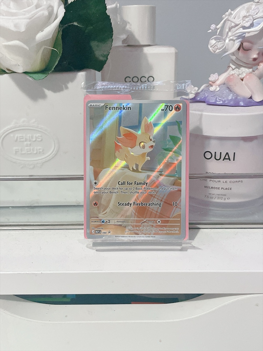 Pokemon Fennekin Trading Card